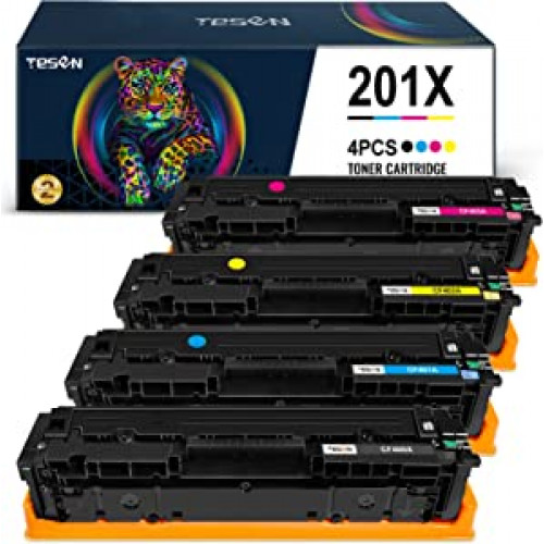 Remanufactured  201X CF400X Toner Cartridge Replacement  4 Packs (with New Chips)
